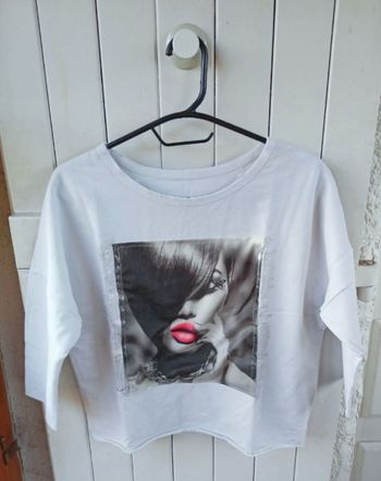 Haut imprimé manches 3/4 36