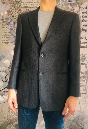 🧶Superbe blazer tweed chevron laine mérinos cachemire Merino wool and cashmere tweed blazer🧶