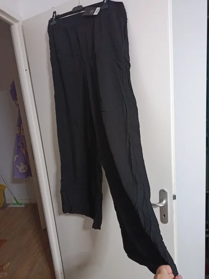 Pantalon a jambe large fluide 44 femme - photo numéro 3