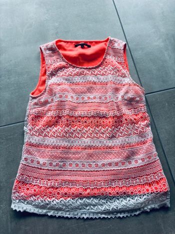 Débardeur corail dentelle Briefing neuf