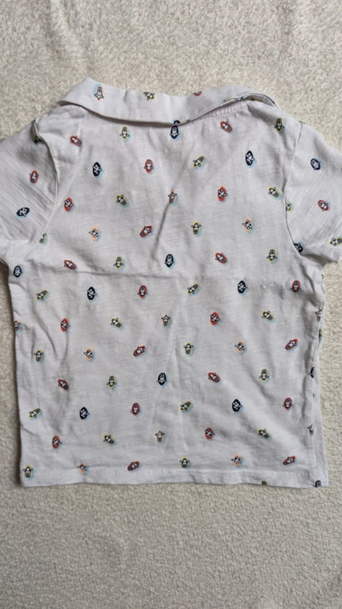 Lot 2 t-shirt polos 18 mois manches courtes - photo numéro 8