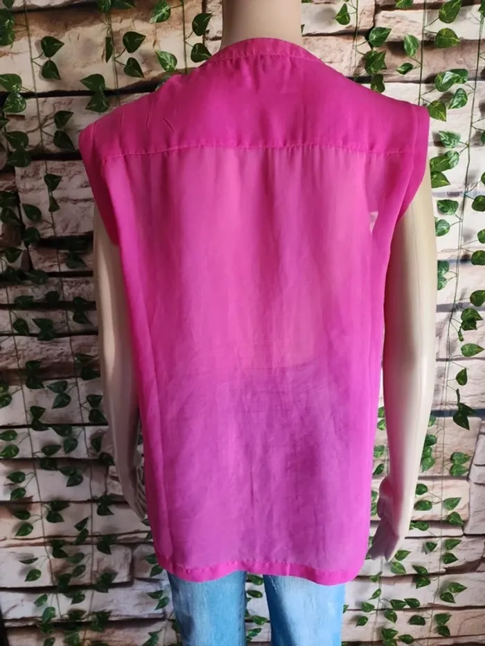 🌸Blouse rose Transparente Lahalle Taille 40 🌸 - photo numéro 5