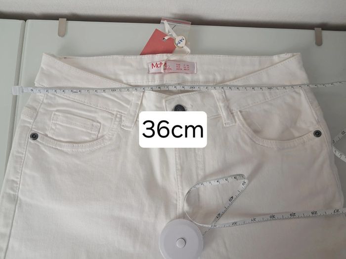 Md'M jean blanc été taille haute T.36/38 neuf - photo numéro 13
