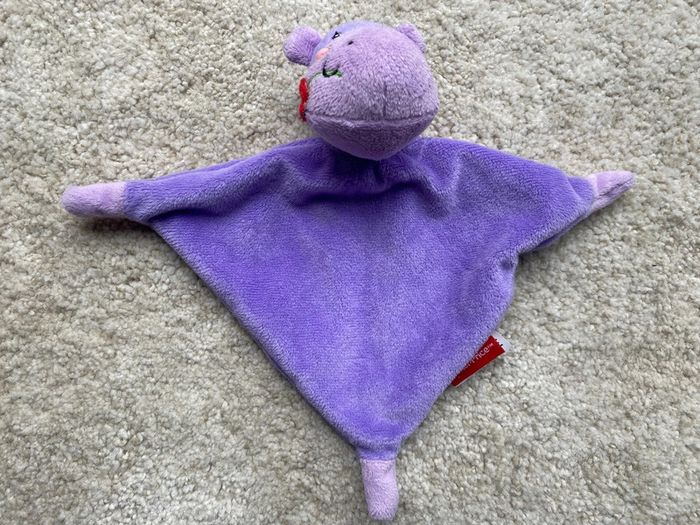 Doudou plat hippopotame violet Fisher Price 🌻 - photo numéro 2