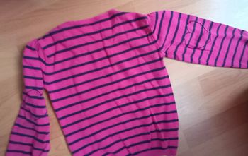 Pull 5 ans rose ligné