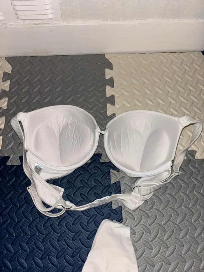 Ensemble bikini double push - up tanga blanc - photo numéro 8