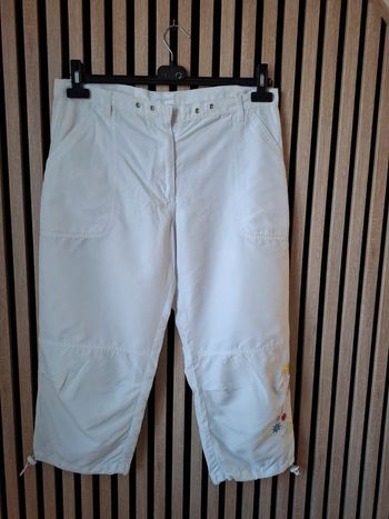 Pantalon leger fluide blanc polyester T44