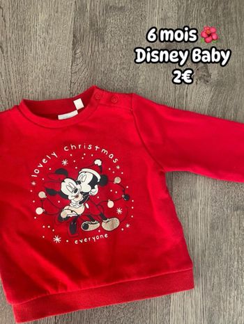 Sweat 🌺 6 mois 🌺 Disney Baby