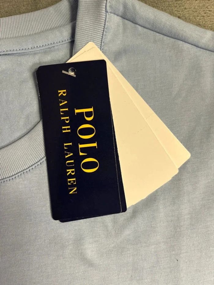 T-shirt Ralph Lauren Crewneck Embroidered Light Blue Navy Poney – Taille L - photo numéro 4