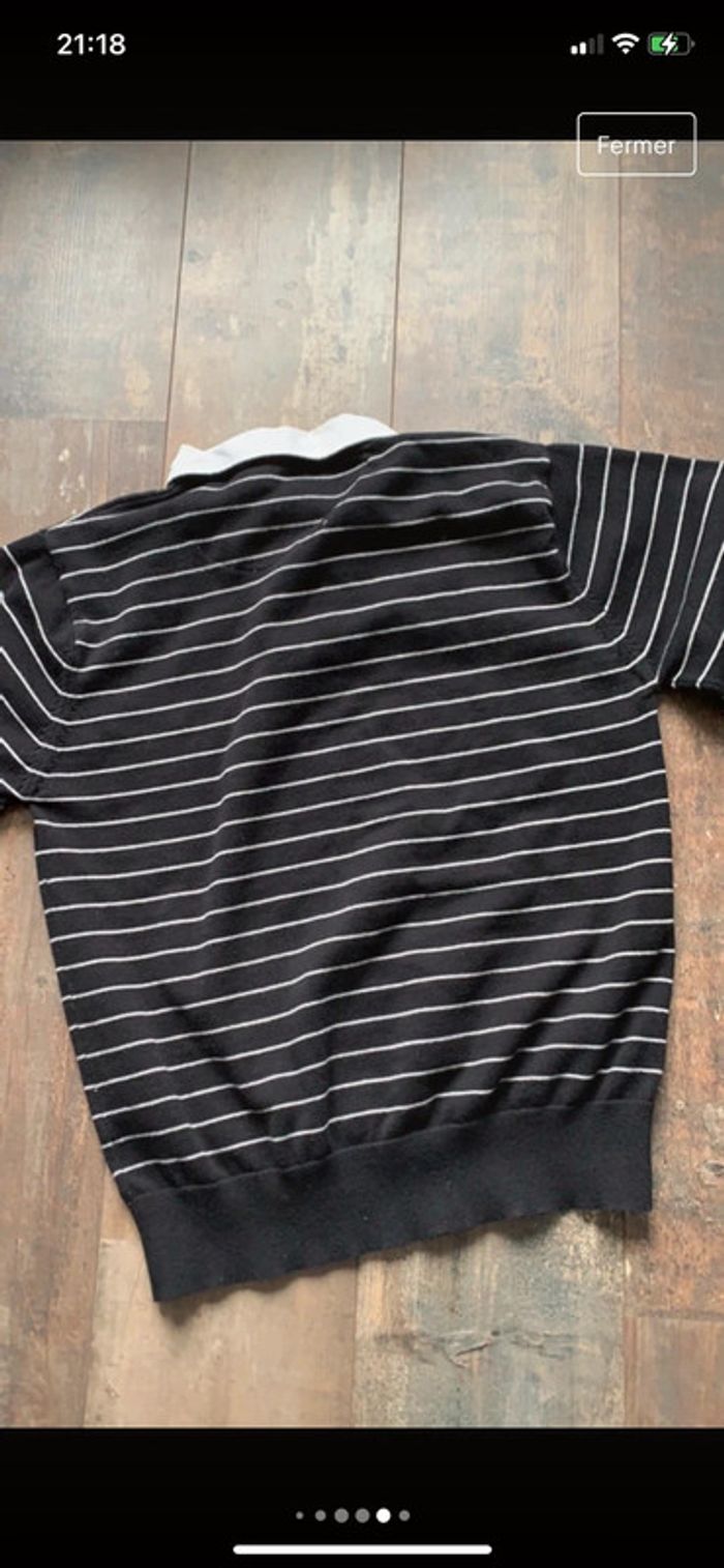 Pull à rayures col blanc - photo numéro 4