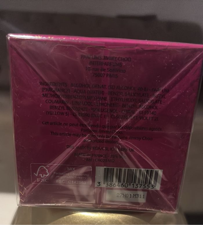 Parfum authentique 60ml jimmychoo neuf - photo numéro 2