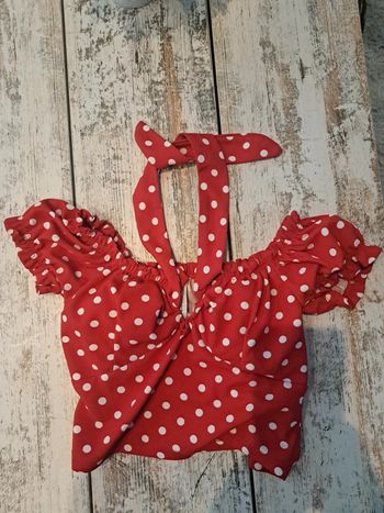 Crop top vintage a pois style sixties