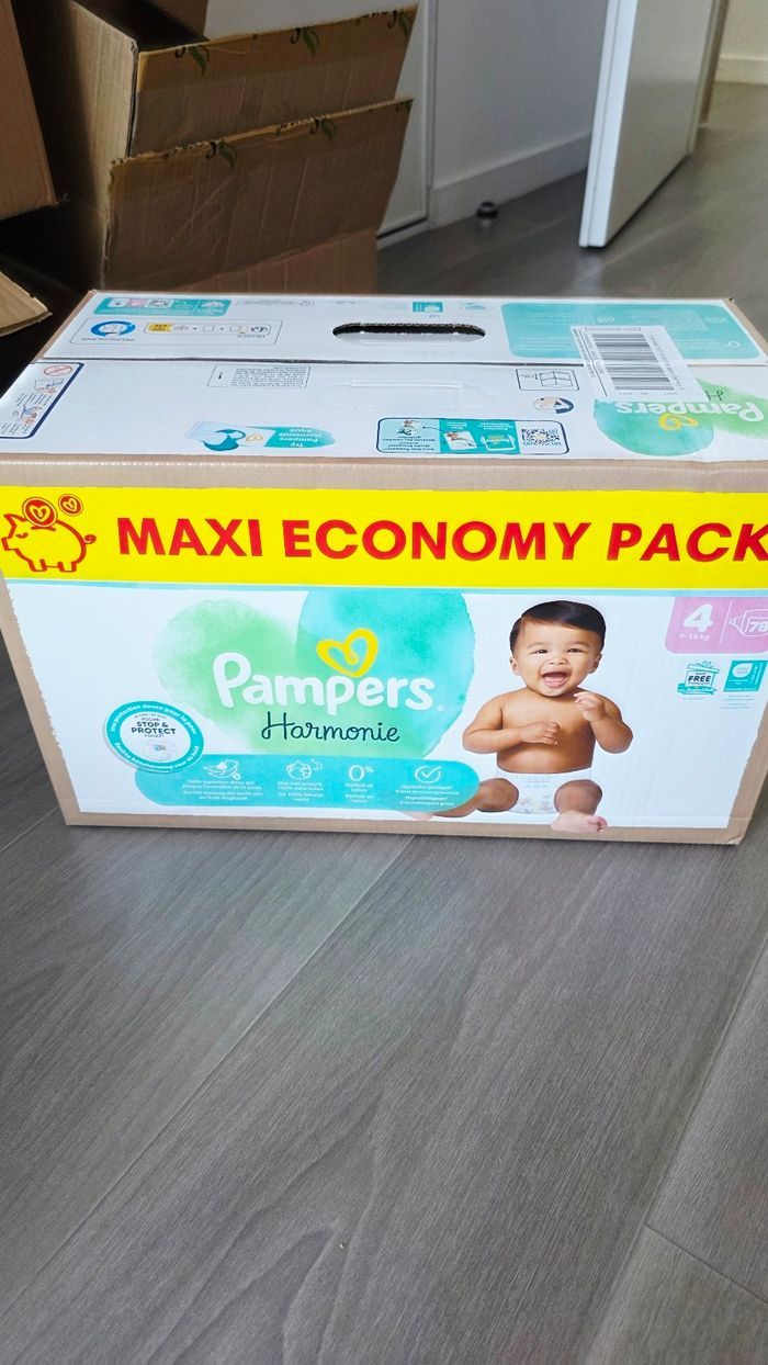 Couches Pampers Harmonie Taille 4 MEGA PACK ×78