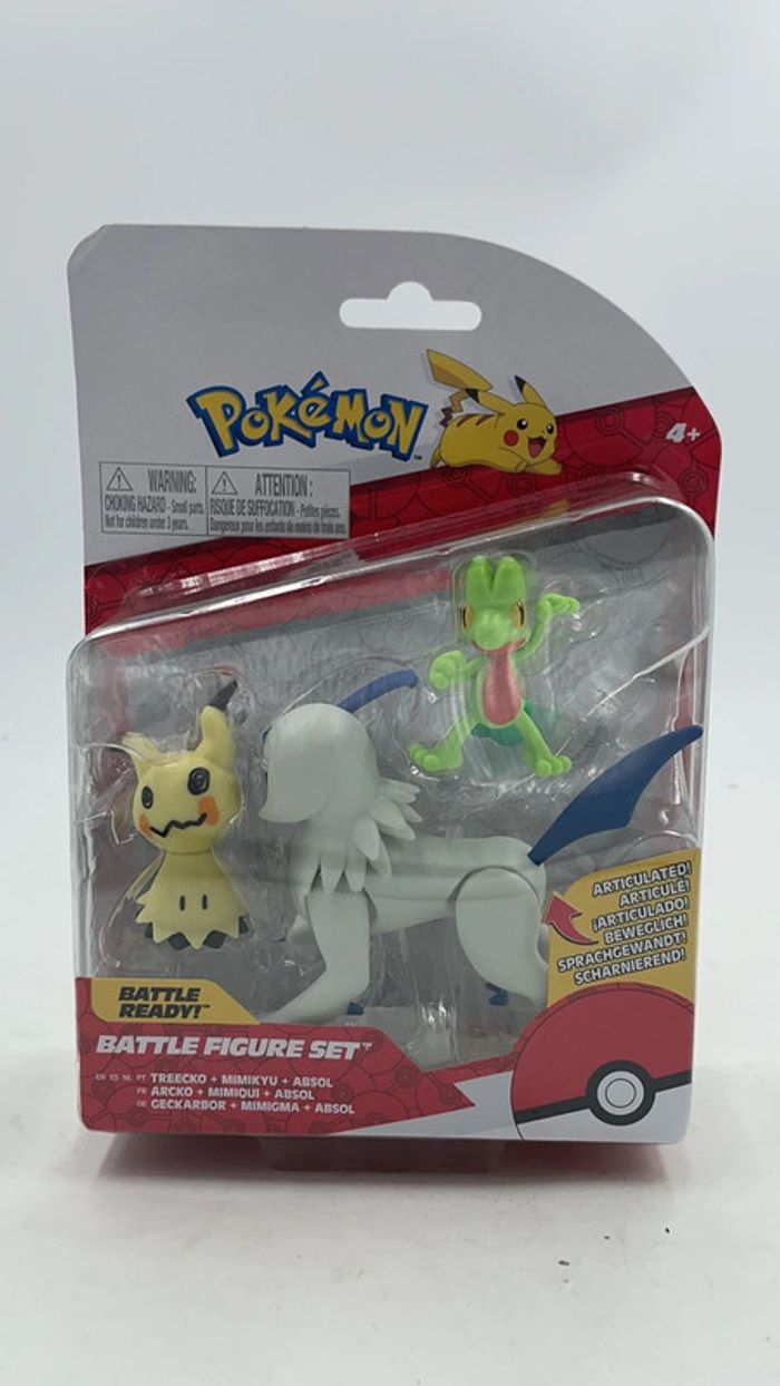 Coffret 3 figurines Pokémon Battle Figure Set Arcko, Mimiqui, Absol neuf