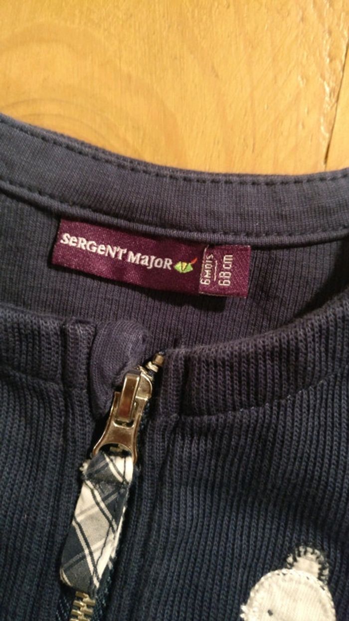 Gilet bleu taille 6 mois sergent major - photo numéro 2