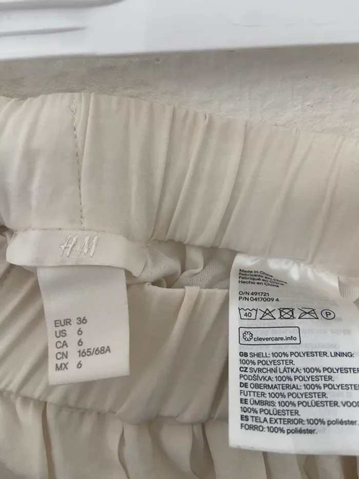 Jupe plissée crème H&M - photo numéro 3