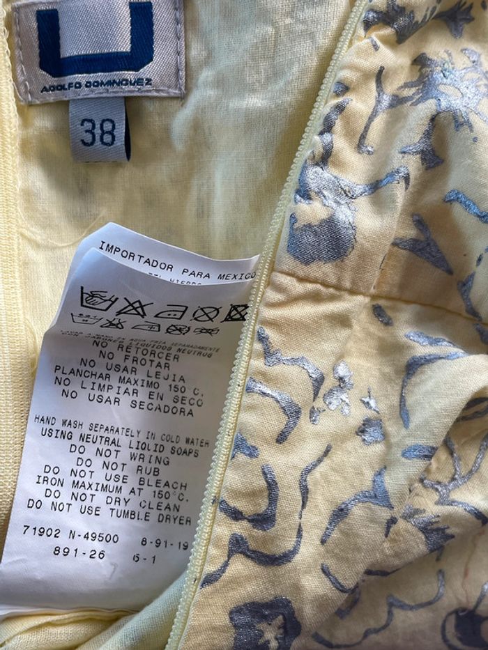 Robe à bretelles jaune et argentée 38 - photo numéro 5