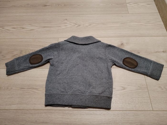 Gilet molleton veston gris anthracite chiné garçon 2 ans H&M - photo numéro 2