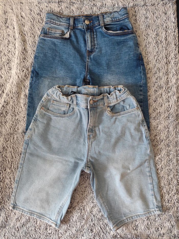 Lot de 2 bermudas en jean