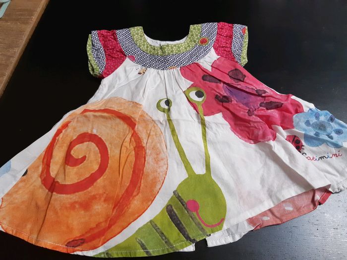 Robe été bebe fille catimini fleurs papillon escargot 3 mois
