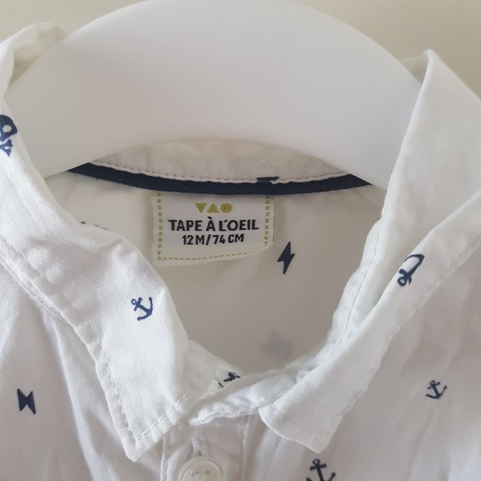 Chemise blanche à motif ancre - photo numéro 2