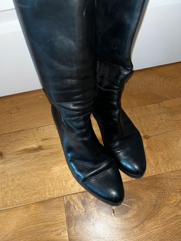 Botte à talons noires, taille 38 - photo numéro 4