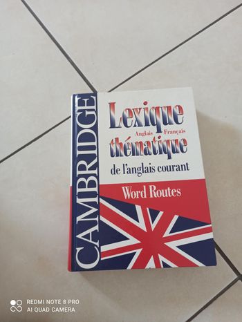 Livre lexique thématique de l'anglais