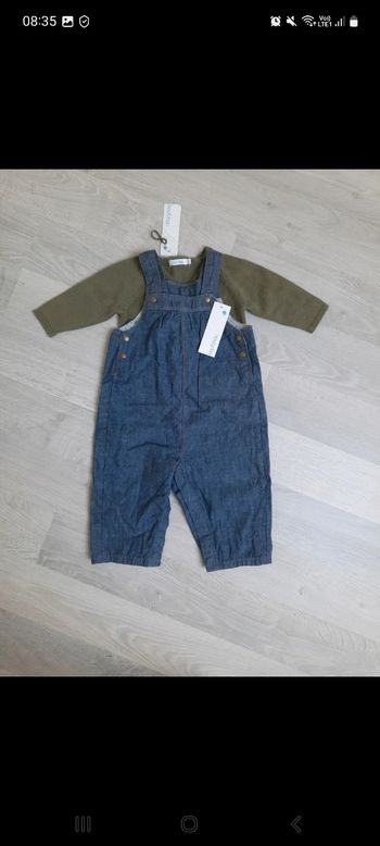 Ensemble gilet + salopette 6 mois
