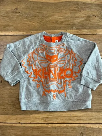Pull Kenzo gris et orange