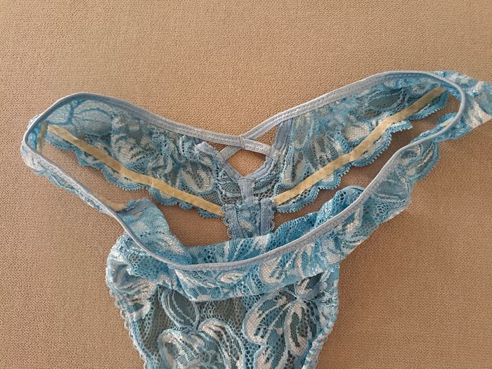Tanga bleu pâle fleuri - photo numéro 9