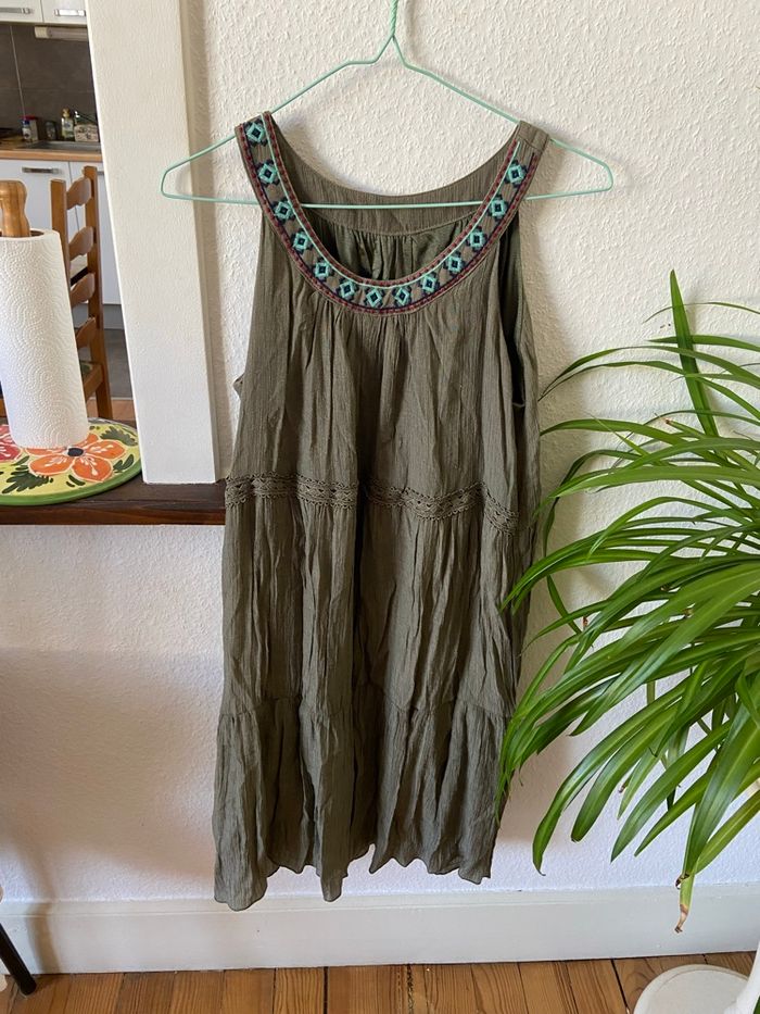 Robe kaki débardeur