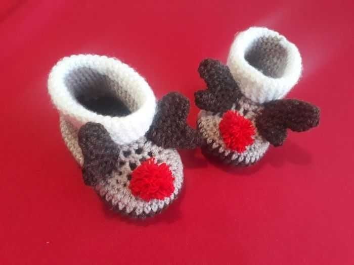 Chaussures bottes crochet fait main bébé 6-9 mois