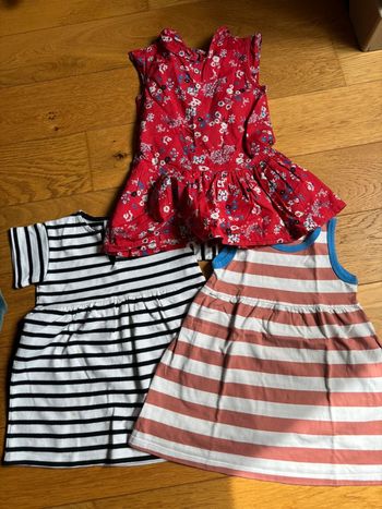 Lot de 3 robes Petit Bateau