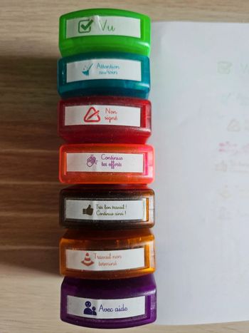 Lot de 7 tampons pour enseignants