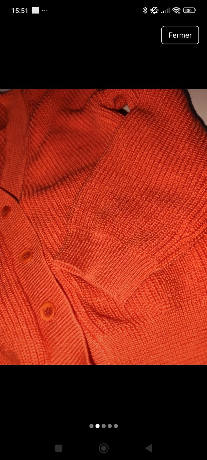 Gilet orange fille 3 ans - photo numéro 2