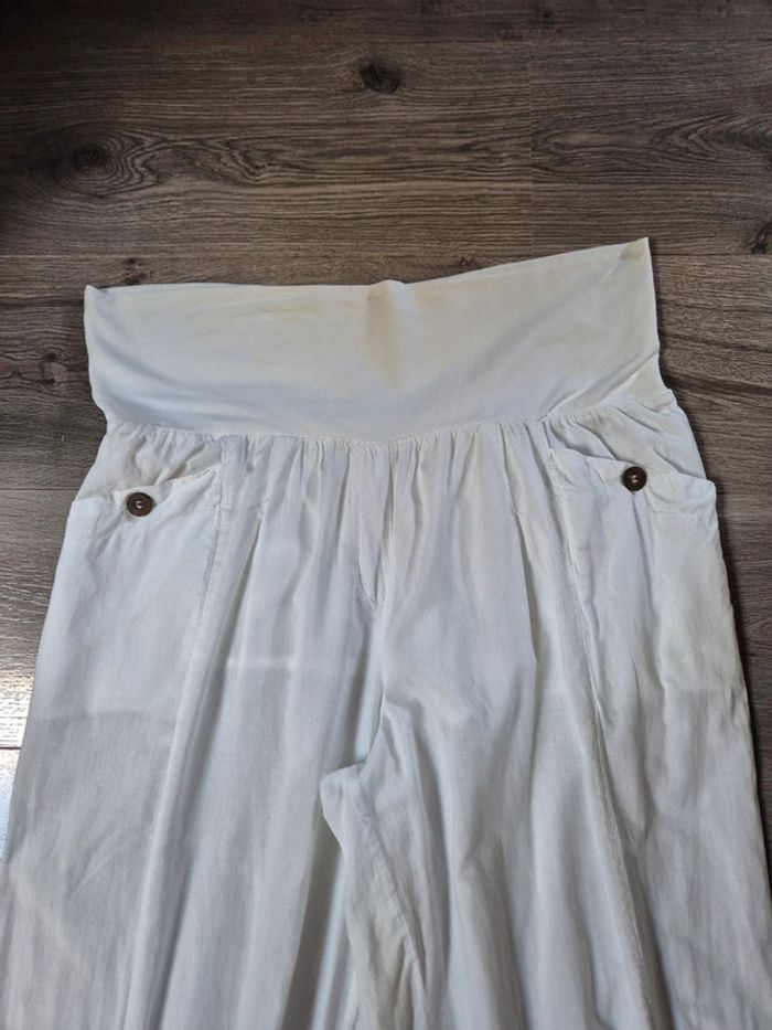Pantacourt sarouel blanc pour femme T. 40 Cache Cache - photo numéro 2