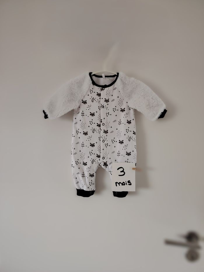 pyjama blanc & noir - photo numéro 2