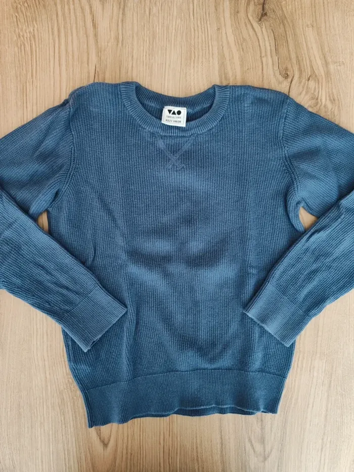 Pull bleu garçon 6 ans tao - photo numéro 2