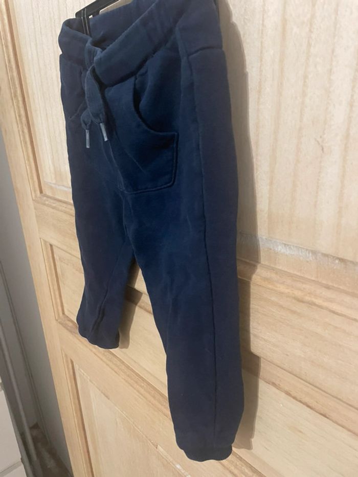 Pantalon jogging uni bleu marine avec poche et cordon taille 18 mois - photo numéro 8