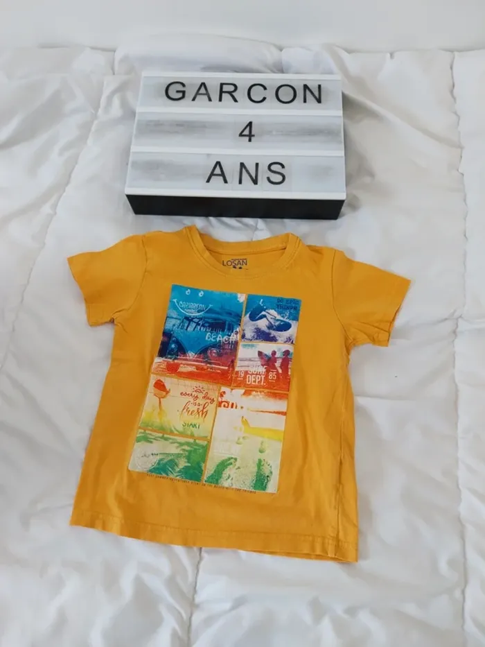 Tee-shirt manche courte garçon 4 ans