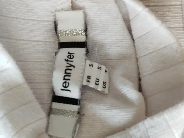 Pull blanc manches 3/4 Jennyfer taille 36 - photo numéro 3