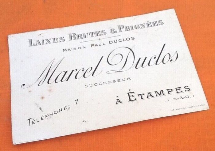 Etampes (Seine-et-Oise) Laines Brutes & Peignées Maison Paul Duclos - photo numéro 3