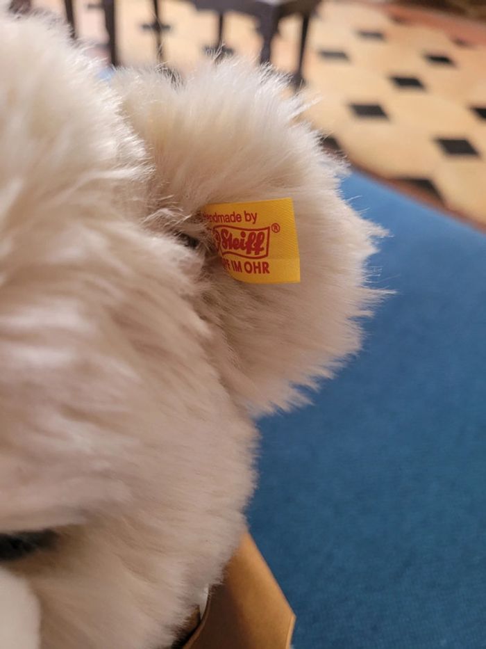 Grand Ours Steiff de collection 42cm noeud marron beige miel clair debout peluche - photo numéro 5