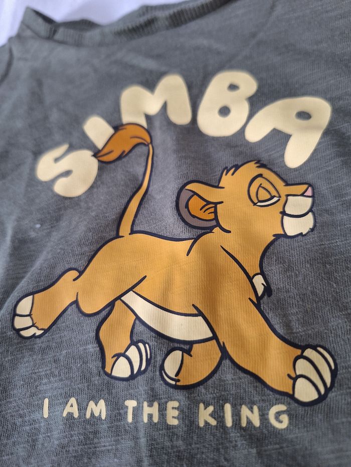 Ensemble salopette short + tee-shirt Simba, 18 mois - photo numéro 2
