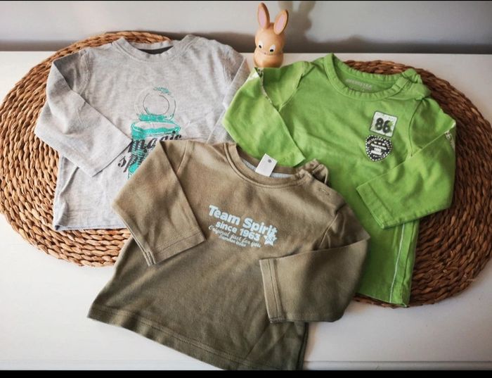 Ensemble t-shirts jean DPAM 12M - photo numéro 2