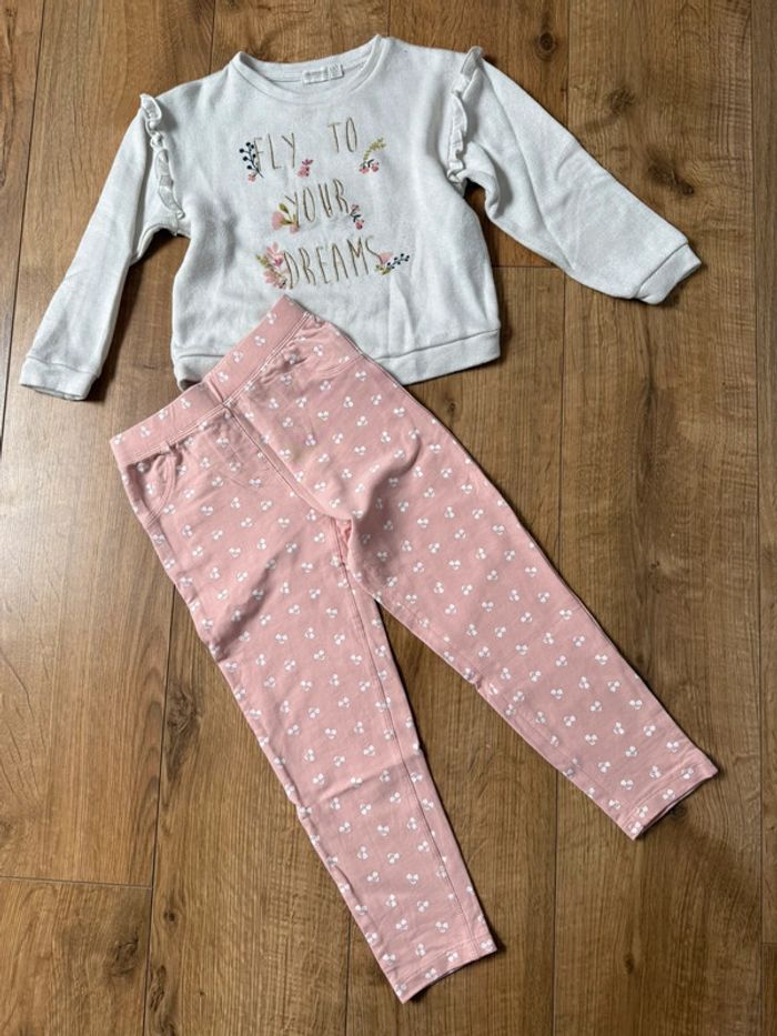 Ensemble fleuri rose 6 ans