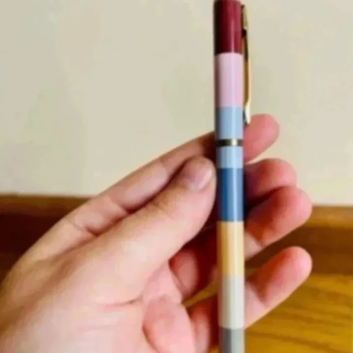 Sublime stylo en métal doré coloré neuf - photo numéro 2