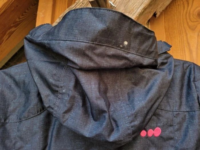 Anorak de ski chaud Lued'ze gris/bleu, à capuche, 8 ans,beau et fonctionnel - photo numéro 4