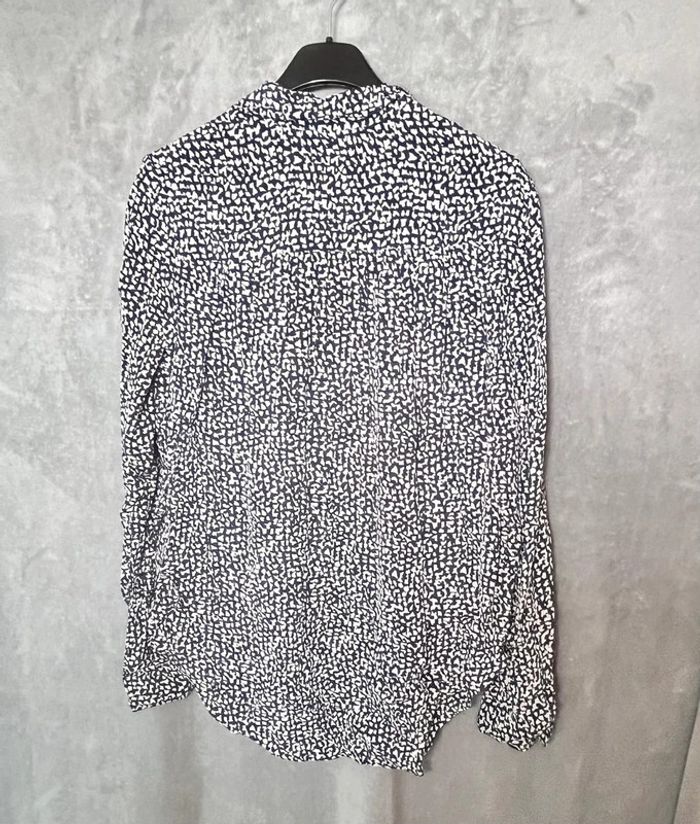 chemisier femme taille 36 marque Kookai, imprimé bleu et blanc - photo numéro 3