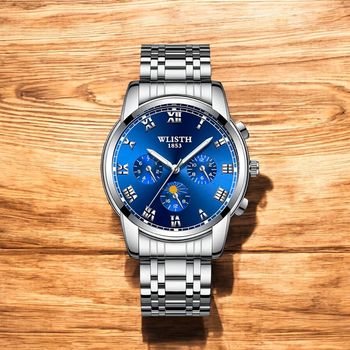 Montre homme bleue étanche Wlisth